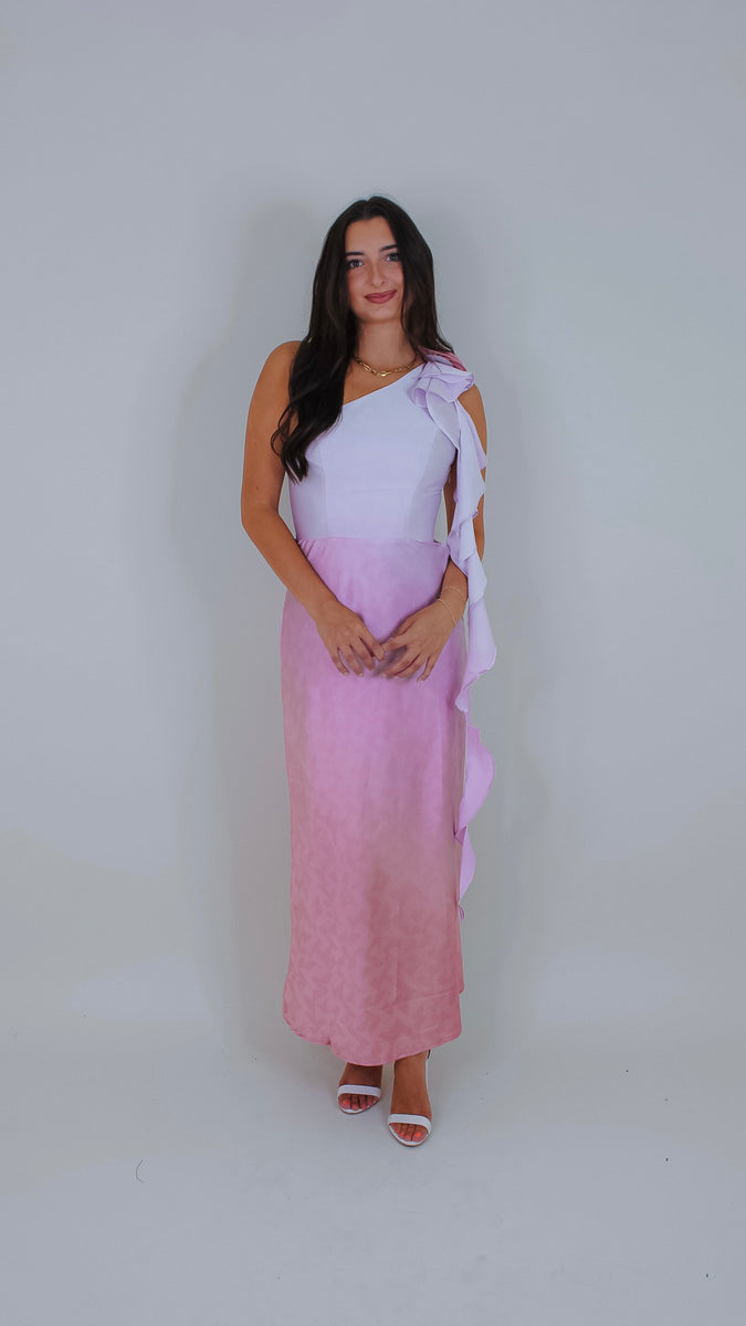 Sabrina Pink One Shoulder Dress Apricot Lane Boutique Pittsburgh