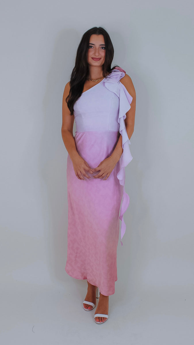 Sabrina Pink One Shoulder Dress Apricot Lane Boutique Pittsburgh